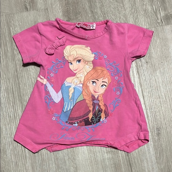 Disney Frozen Pink Kids T-Shirt - Picture 1 of 1